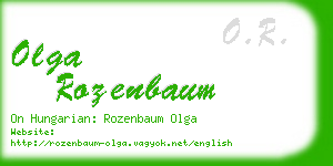 olga rozenbaum business card